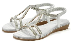 Sandalen & Sandaletten|Vivance Sandale silberfarben