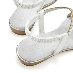 Sandalen & Sandaletten|Vivance Sandale silberfarben