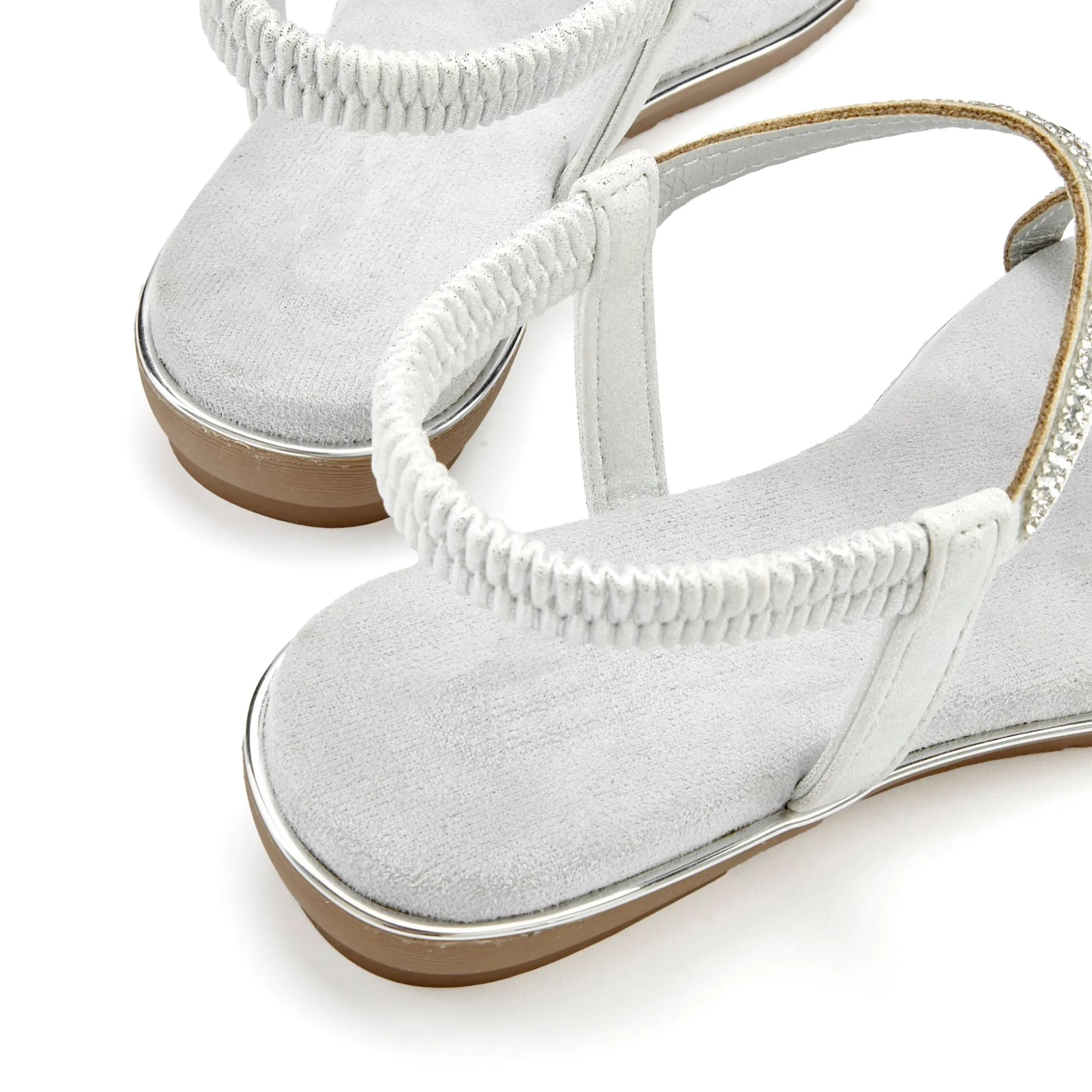 Sandalen & Sandaletten|Vivance Sandale silberfarben