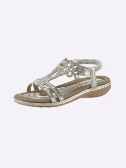 Sandalen & Sandaletten|Andrea Conti Sandale silberfarben