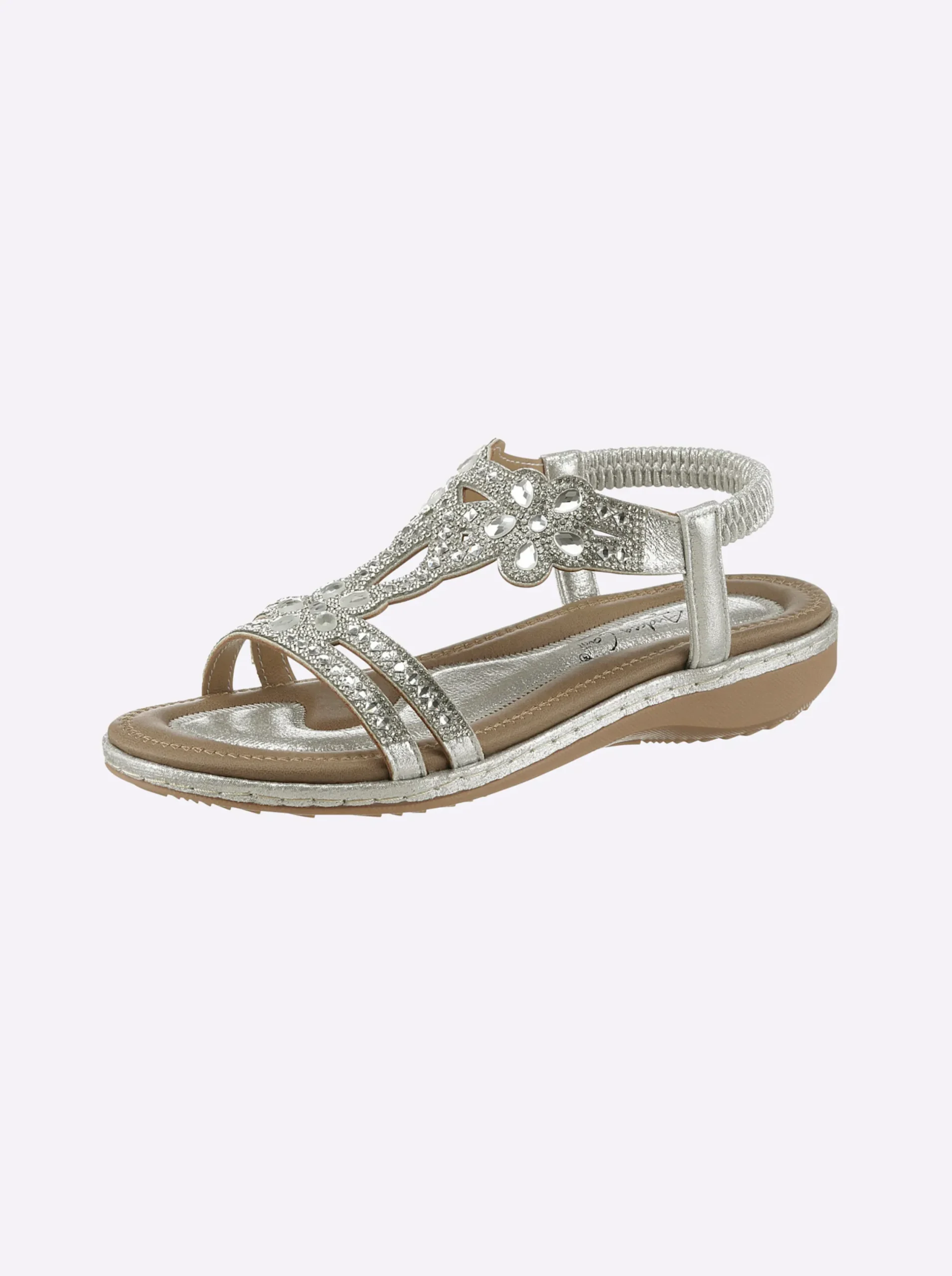 Sandalen & Sandaletten|Andrea Conti Sandale silberfarben