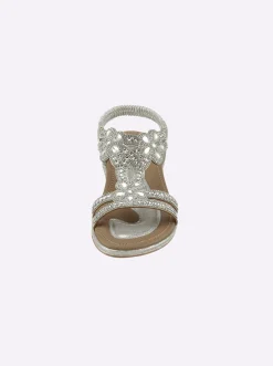 Sandalen & Sandaletten|Andrea Conti Sandale silberfarben