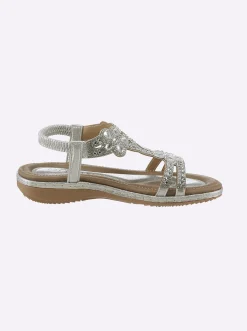 Sandalen & Sandaletten|Andrea Conti Sandale silberfarben