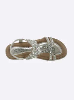 Sandalen & Sandaletten|Andrea Conti Sandale silberfarben