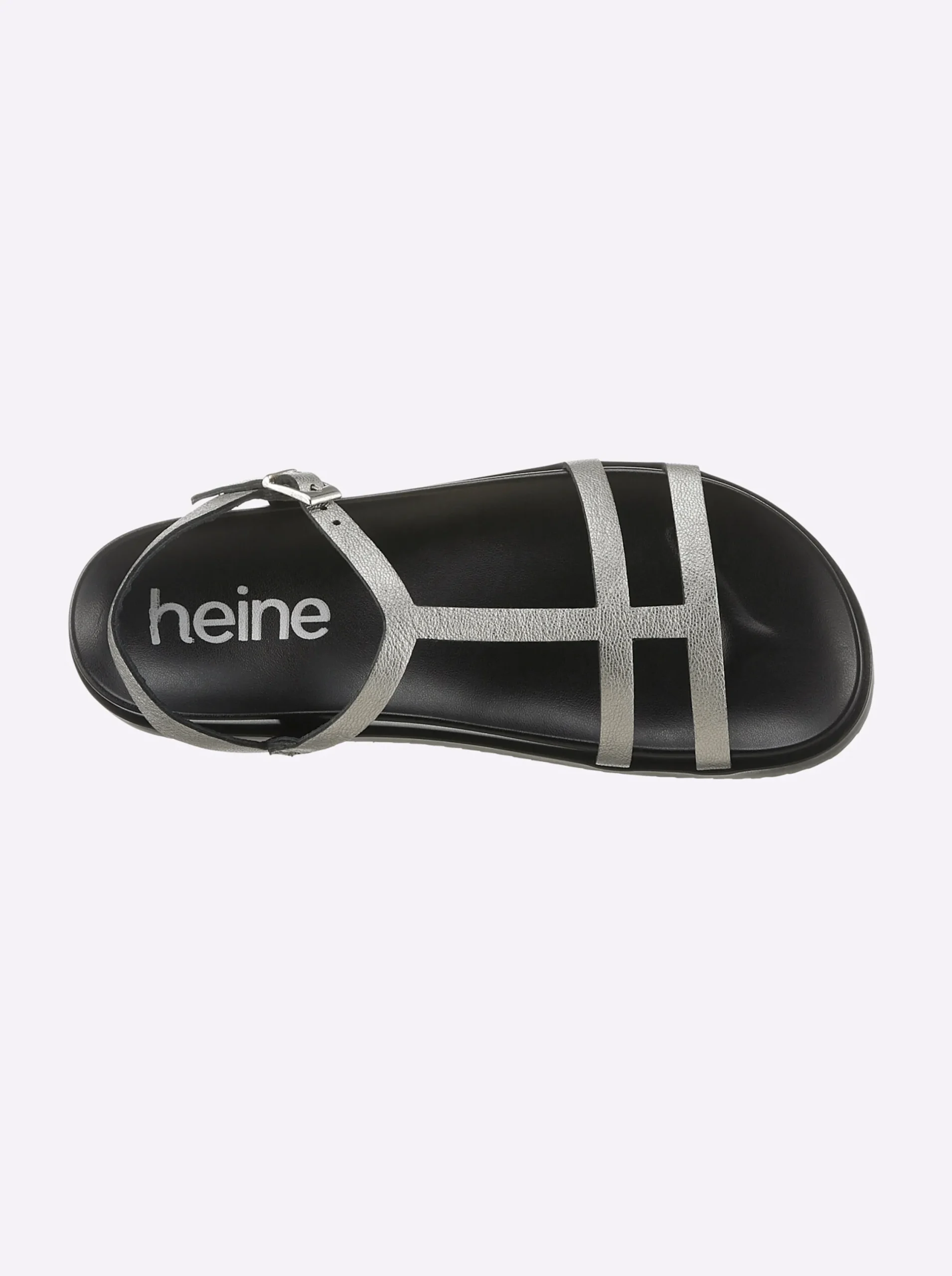 Sandalen & Sandaletten|heine Sandale silberfarben-schwarz