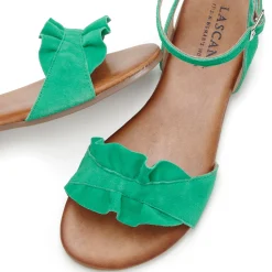 Sandalen & Sandaletten|LASCANA Sandale grün
