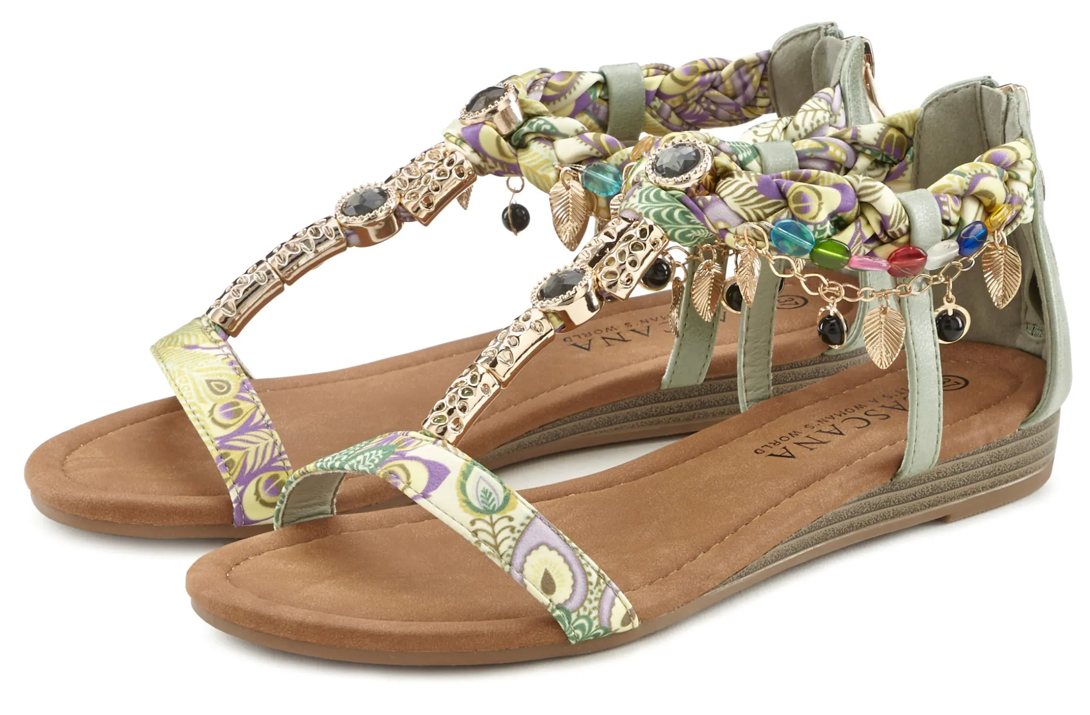 Sandalen & Sandaletten|LASCANA Sandale grün