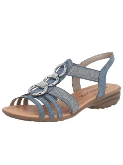 Sandalen & Sandaletten|Remonte Sandale für den schlanken Fuß mittelblau