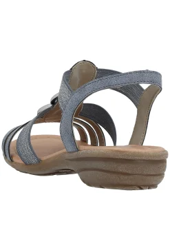 Sandalen & Sandaletten|Remonte Sandale für den schlanken Fuß mittelblau