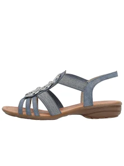 Sandalen & Sandaletten|Remonte Sandale für den schlanken Fuß mittelblau