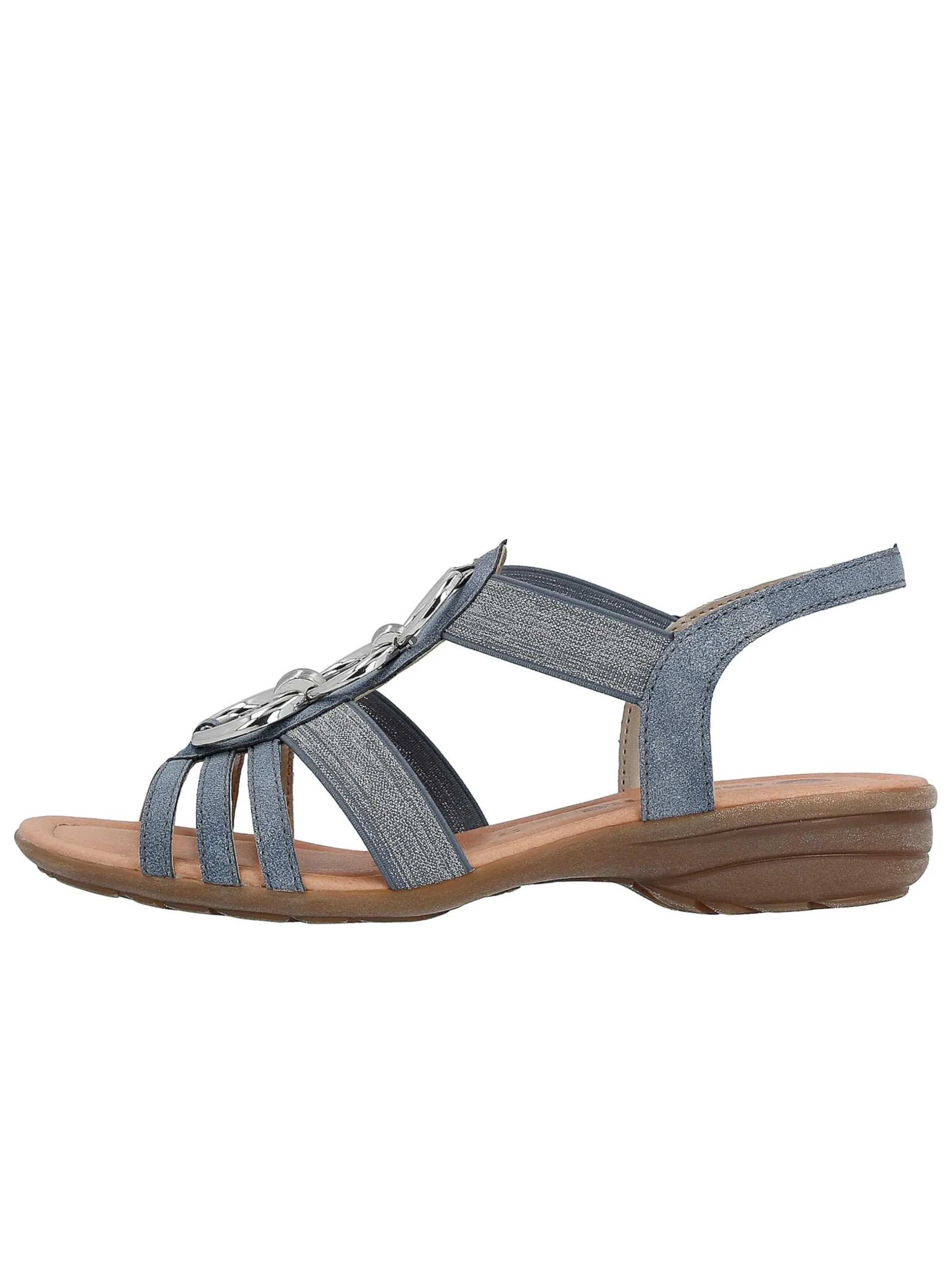 Sandalen & Sandaletten|Remonte Sandale für den schlanken Fuß mittelblau