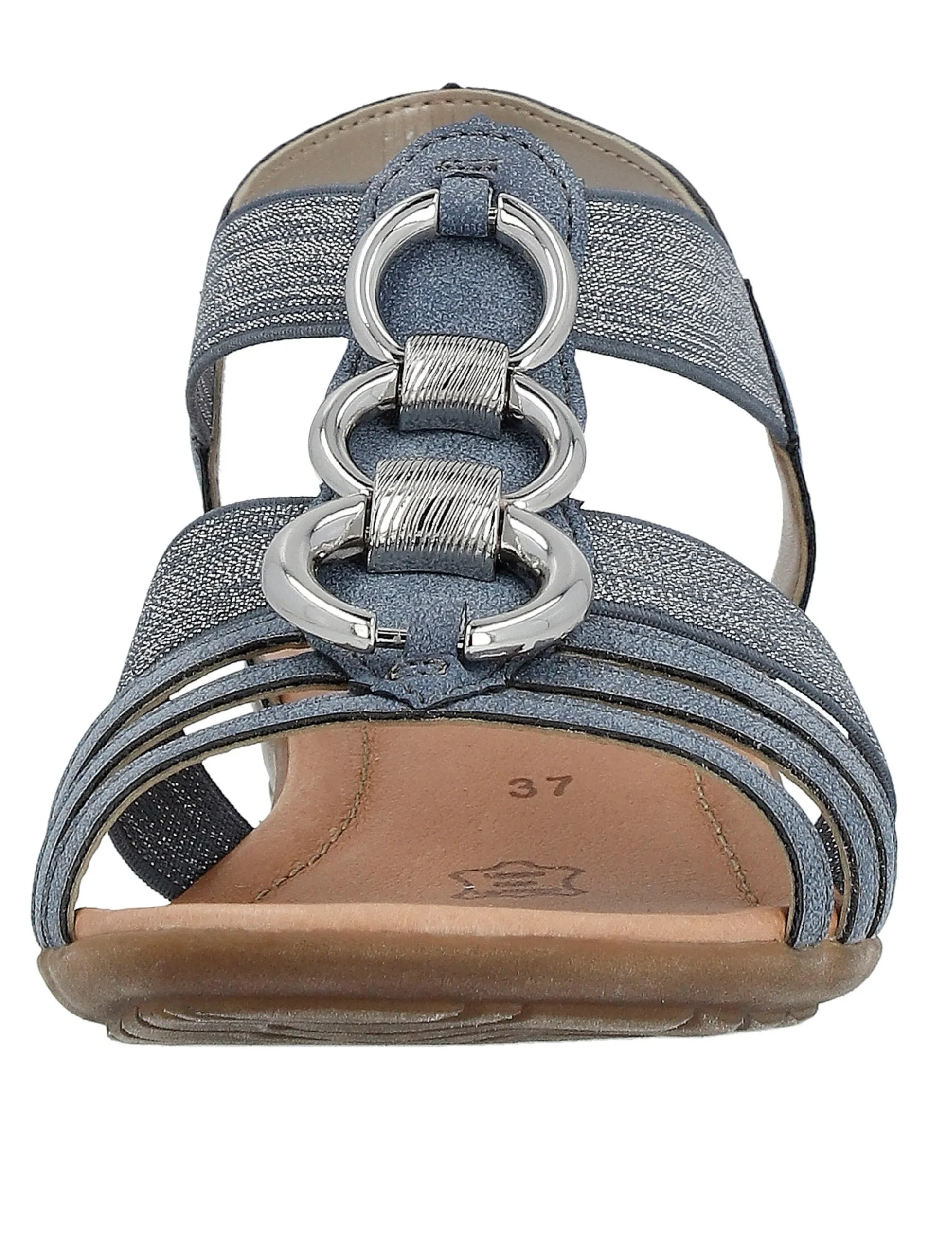 Sandalen & Sandaletten|Remonte Sandale für den schlanken Fuß mittelblau