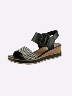 Sandalen & Sandaletten|Remonte Sandale für schmale Füße schwarz