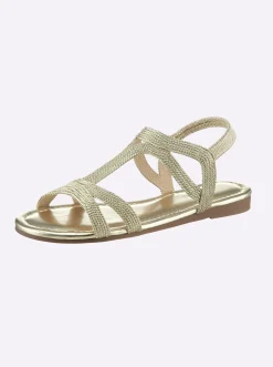 Sandalen & Sandaletten|heine Sandale im Metallic-Look goldfarben