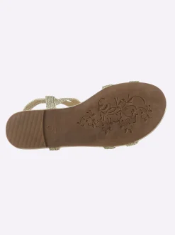 Sandalen & Sandaletten|heine Sandale im Metallic-Look goldfarben