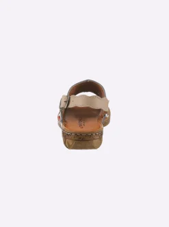 Sandalen & Sandaletten|airsoft modern+ Sandale in mehrfarbiger Optik jeansblau-rot