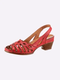 Sandalen & Sandaletten|Gemini Sandale mit Gummizug für leichten Einstieg rot