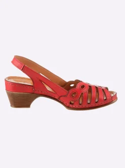 Sandalen & Sandaletten|Gemini Sandale mit Gummizug für leichten Einstieg rot