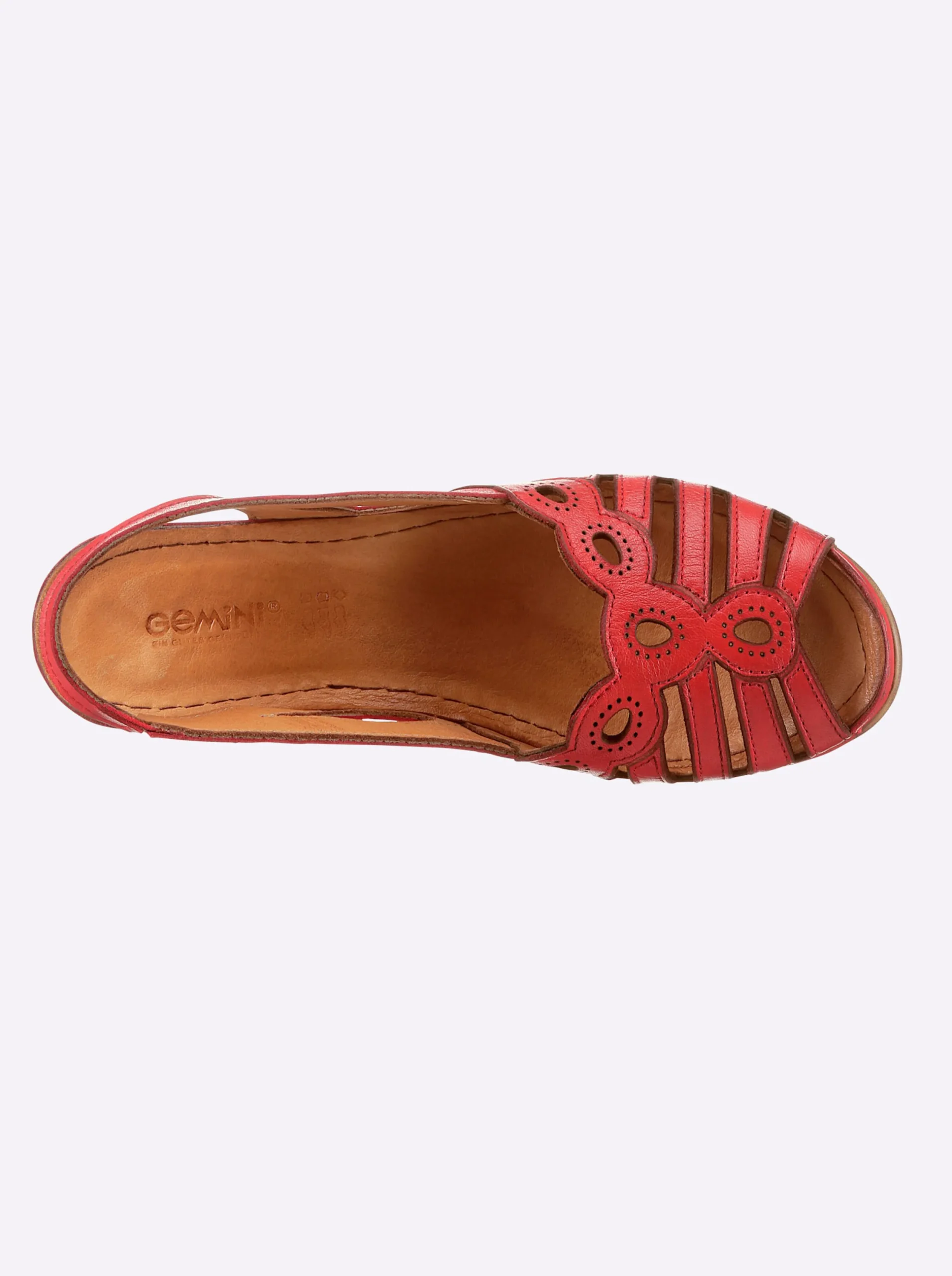 Sandalen & Sandaletten|Gemini Sandale mit Gummizug für leichten Einstieg rot