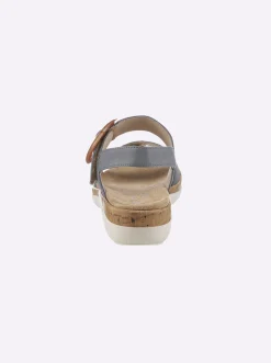 Sandalen & Sandaletten|Remonte Sandale mit Klettverschluss jeansblau