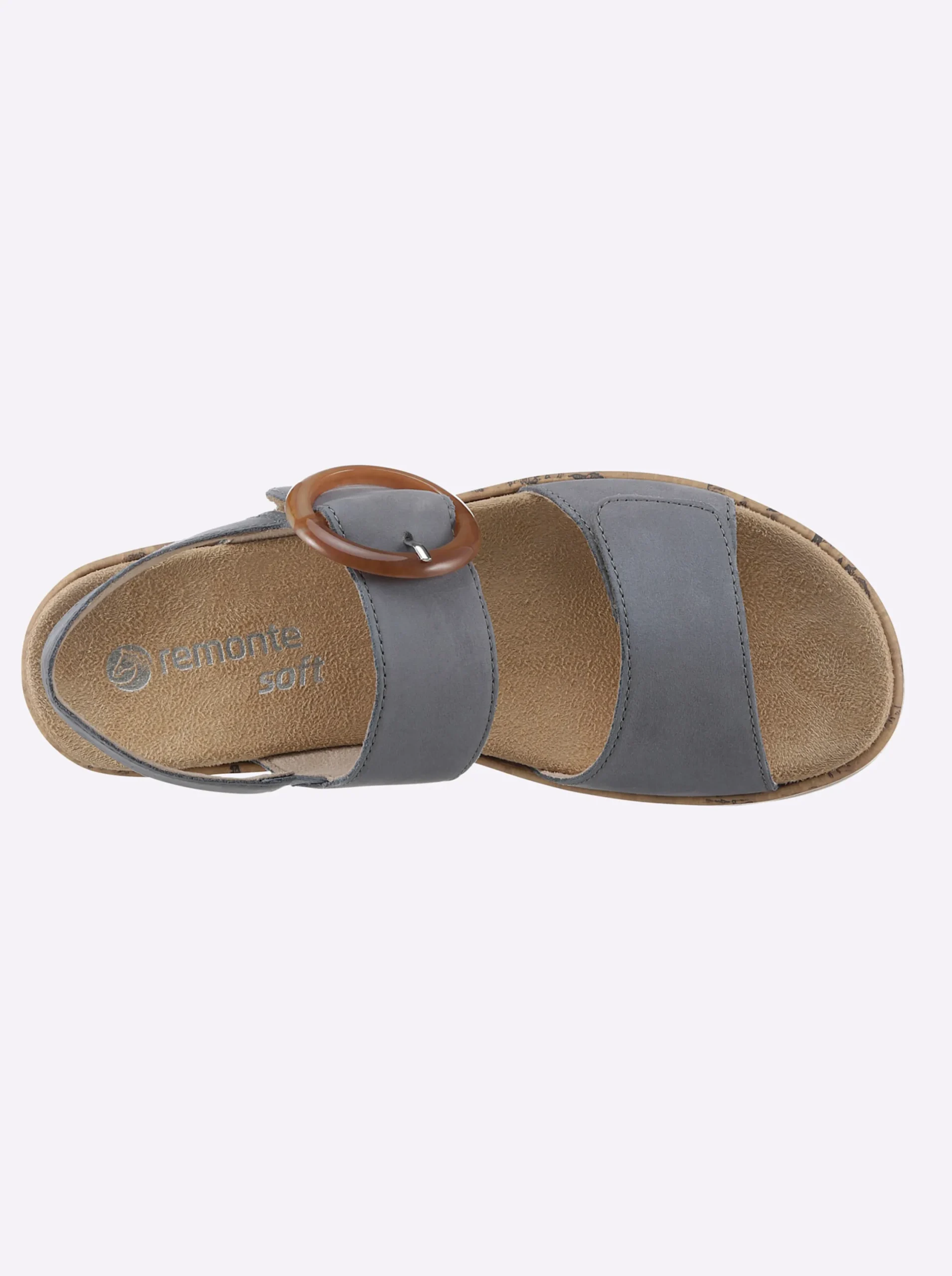 Sandalen & Sandaletten|Remonte Sandale mit Klettverschluss jeansblau