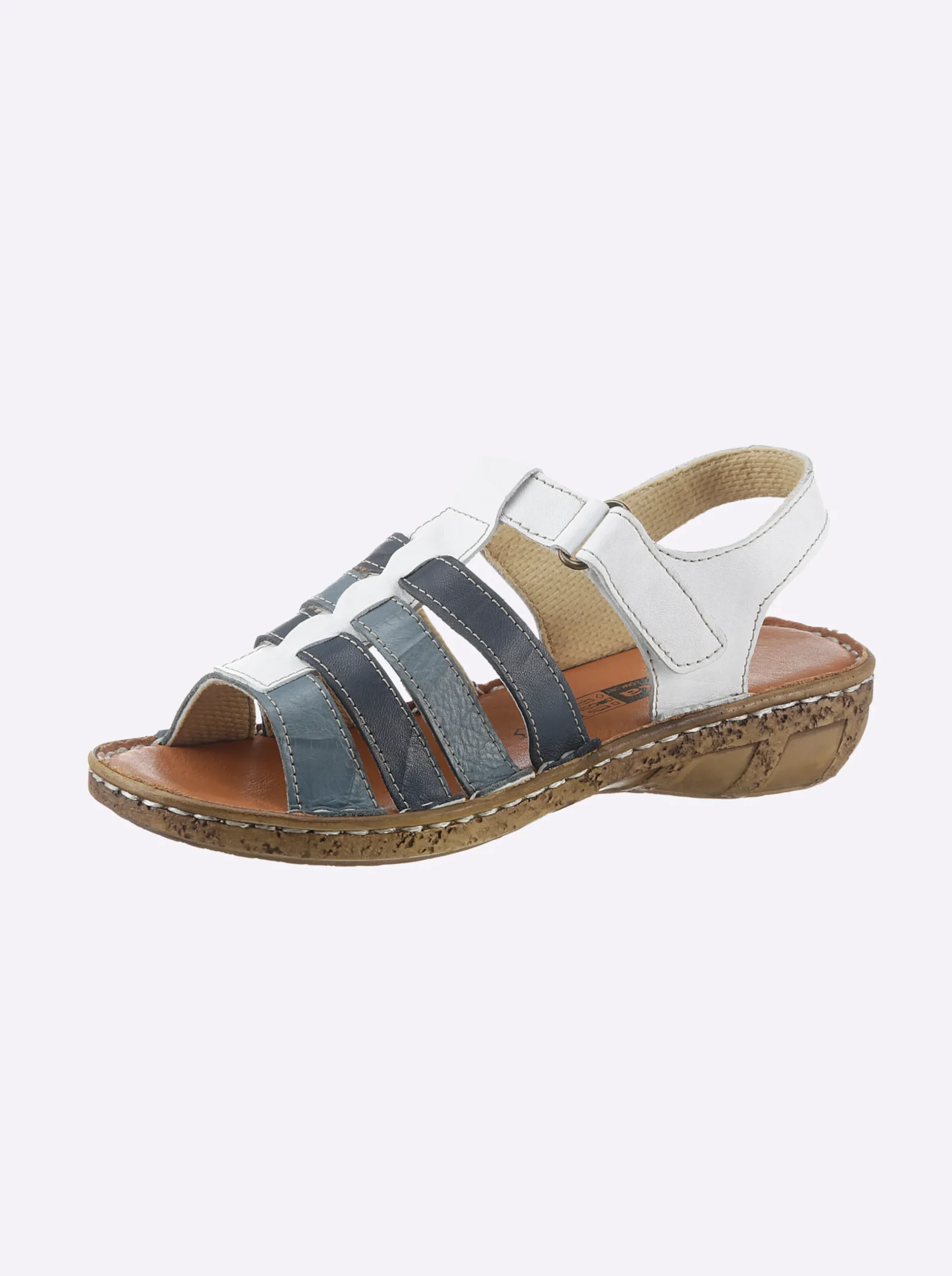 Sandalen & Sandaletten|airsoft modern+ Sandale mit Klettverschluss jeansblau-weiß