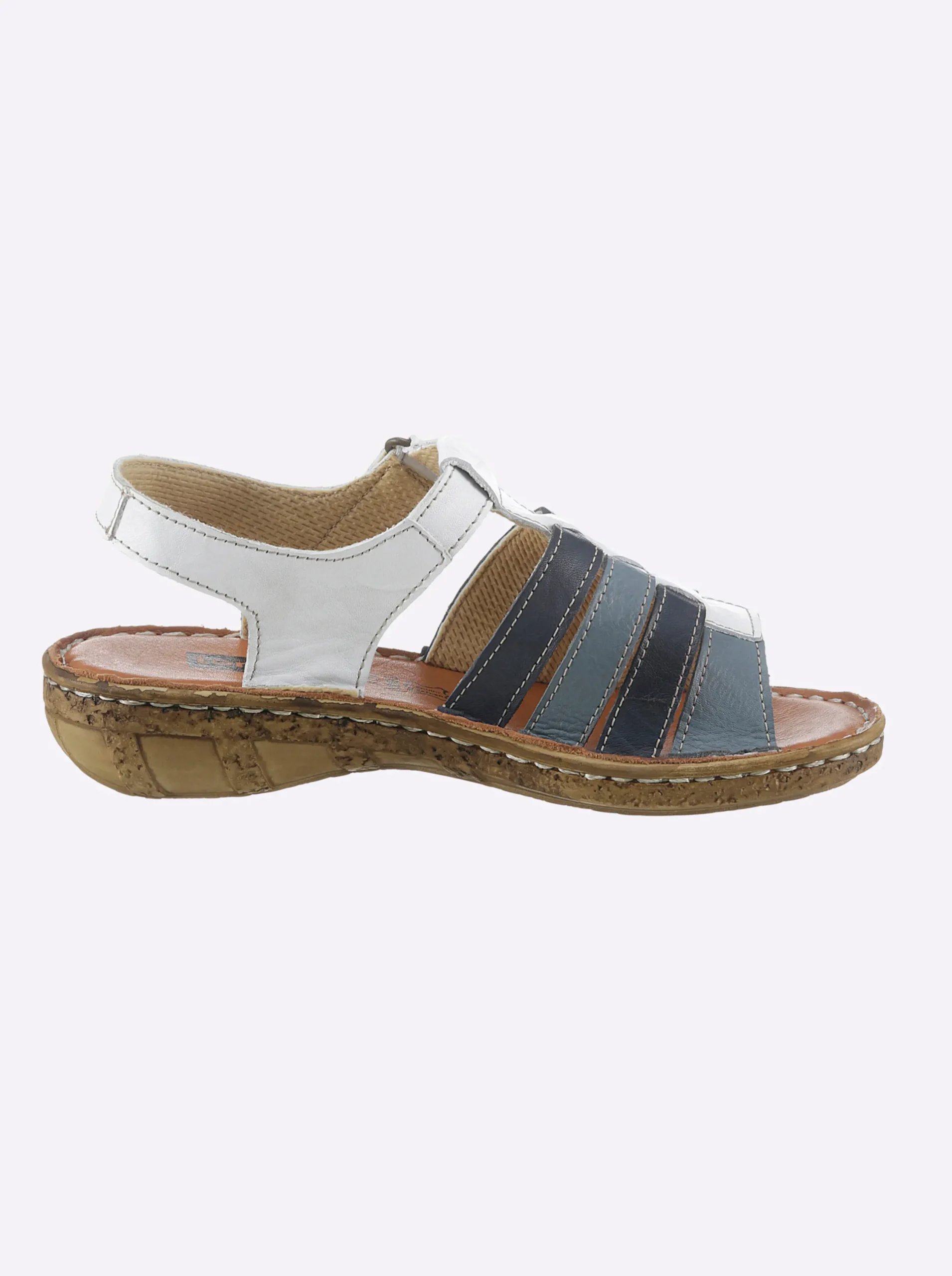 Sandalen & Sandaletten|airsoft modern+ Sandale mit Klettverschluss jeansblau-weiß