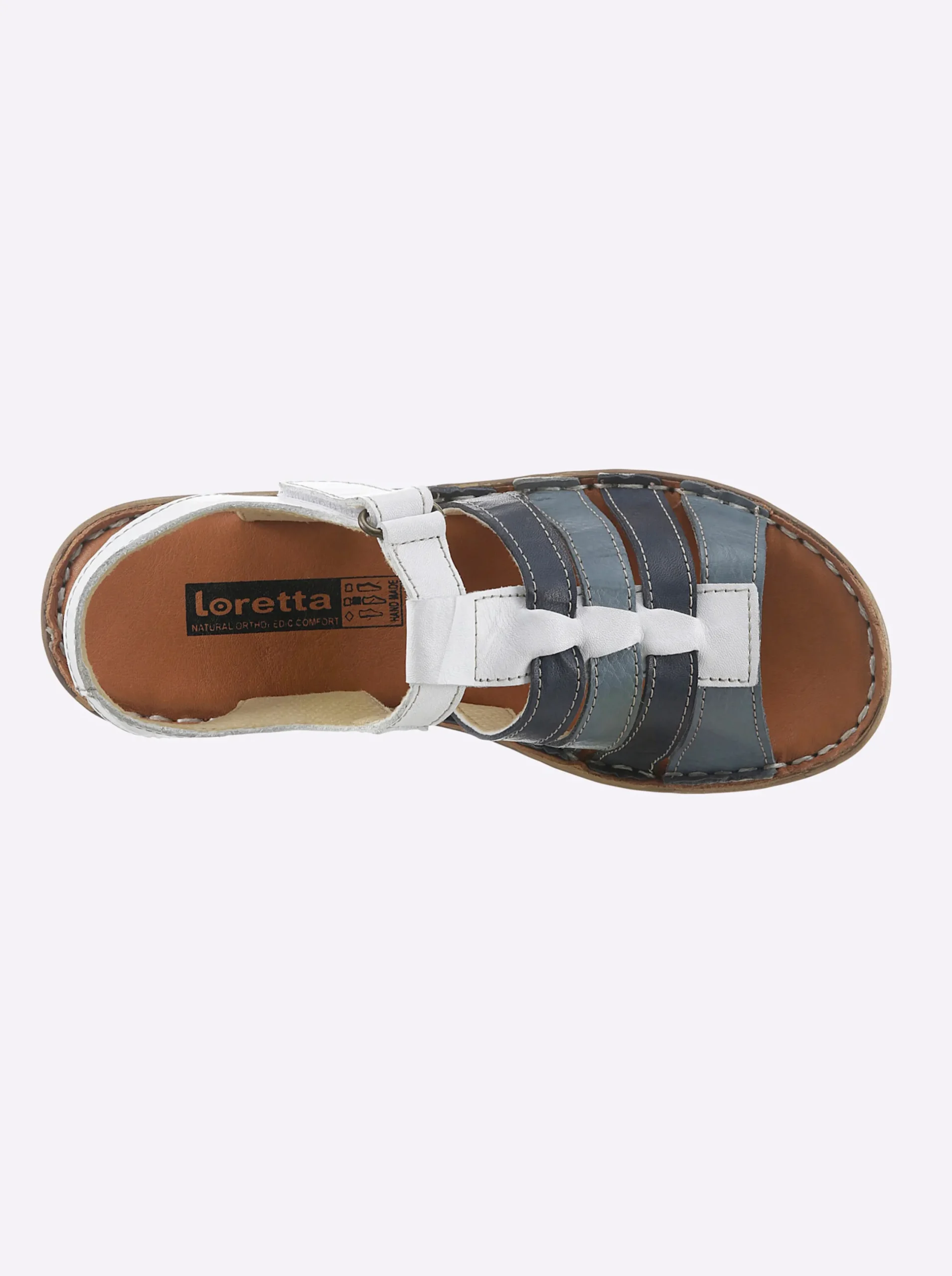 Sandalen & Sandaletten|airsoft modern+ Sandale mit Klettverschluss jeansblau-weiß