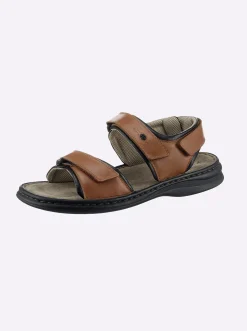 Sandalen & Sandaletten|Josef Seibel Sandale mit unterpolstertem Klettverschluss braun