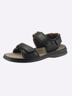Sandalen & Sandaletten|Josef Seibel Sandale mit unterpolstertem Klettverschluss schwarz