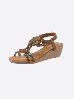 Sandalen & Sandaletten|Andrea Conti Sandalette bronzefarben-bunt