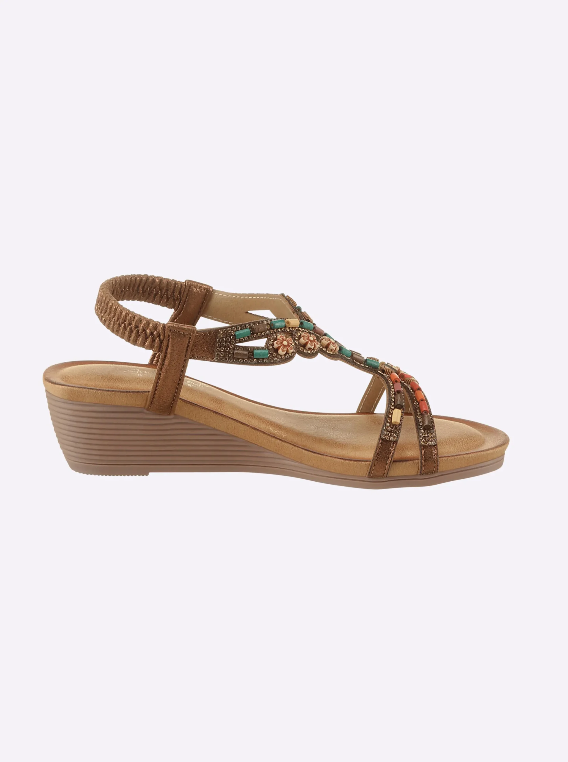 Sandalen & Sandaletten|Andrea Conti Sandalette bronzefarben-bunt