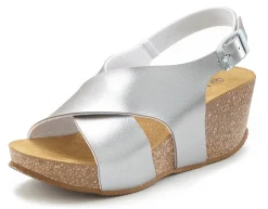 Sandalen & Sandaletten|LASCANA Sandalette silberfarben