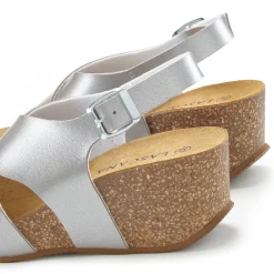 Sandalen & Sandaletten|LASCANA Sandalette silberfarben