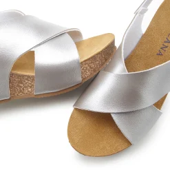 Sandalen & Sandaletten|LASCANA Sandalette silberfarben