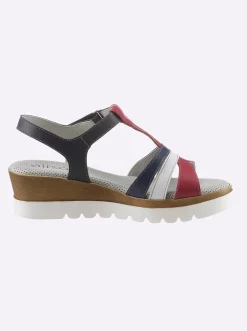 Sandalen & Sandaletten|airsoft modern+ Sandalette dunkelblau-rot