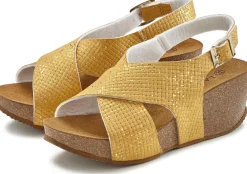 Sandalen & Sandaletten|LASCANA Sandalette curry-gelb