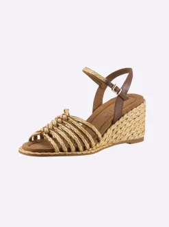 Sandalen & Sandaletten|Caprice Sandalette cognac