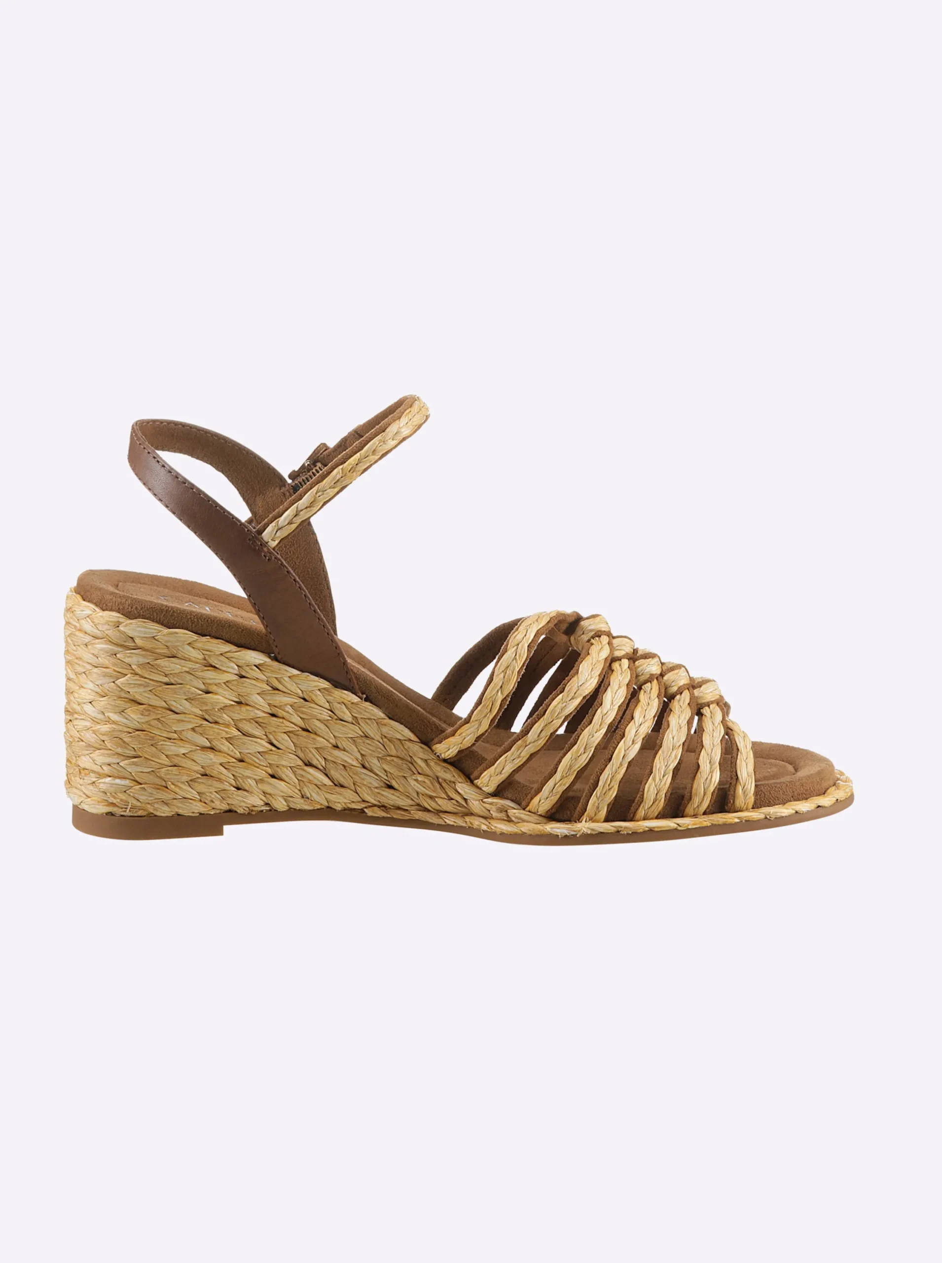 Sandalen & Sandaletten|Caprice Sandalette cognac