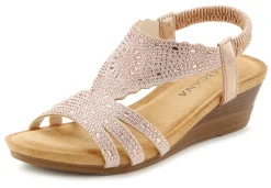 Sandalen & Sandaletten|LASCANA Sandalette rosegoldfarben