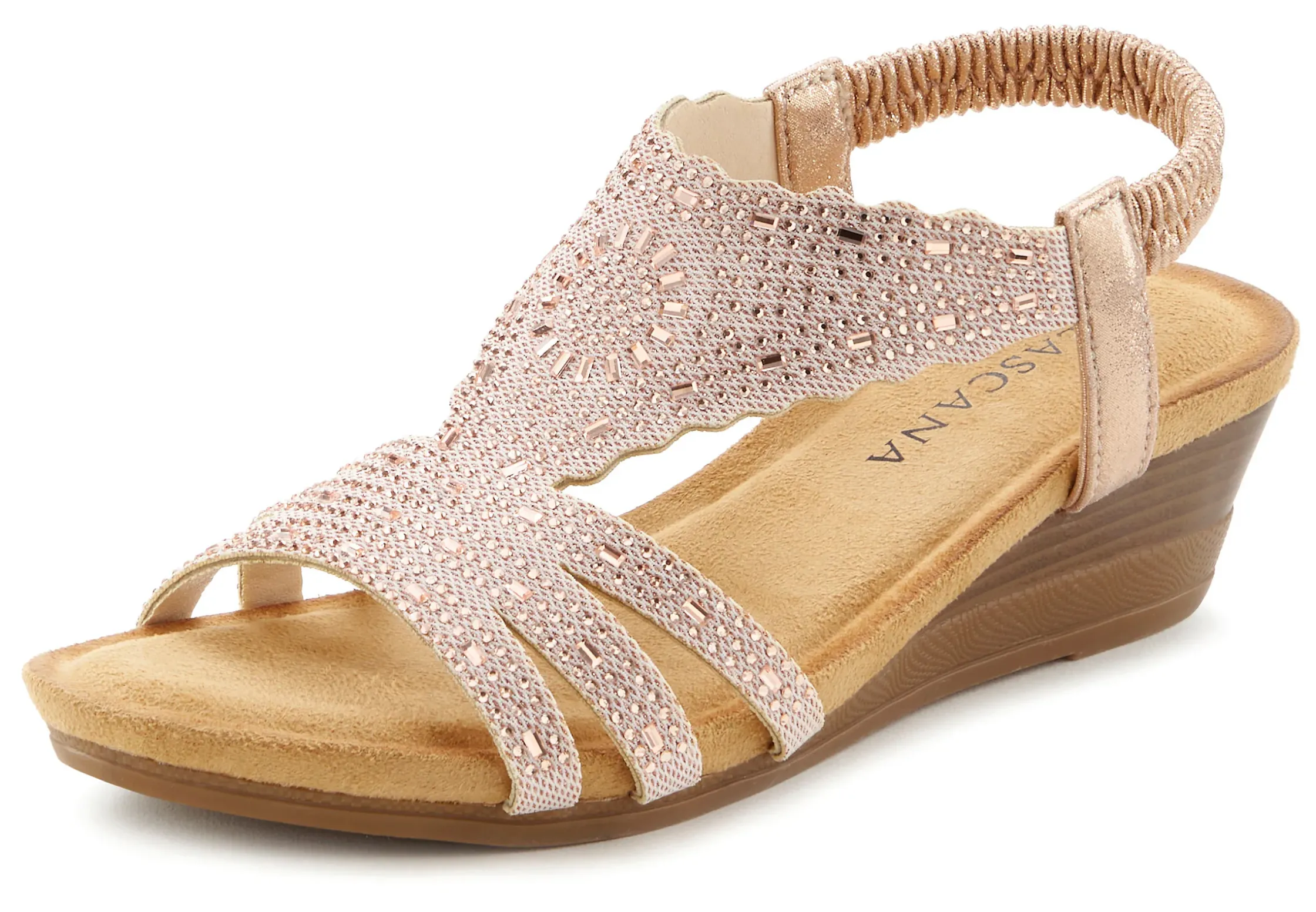 Sandalen & Sandaletten|LASCANA Sandalette rosegoldfarben