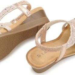 Sandalen & Sandaletten|LASCANA Sandalette rosegoldfarben