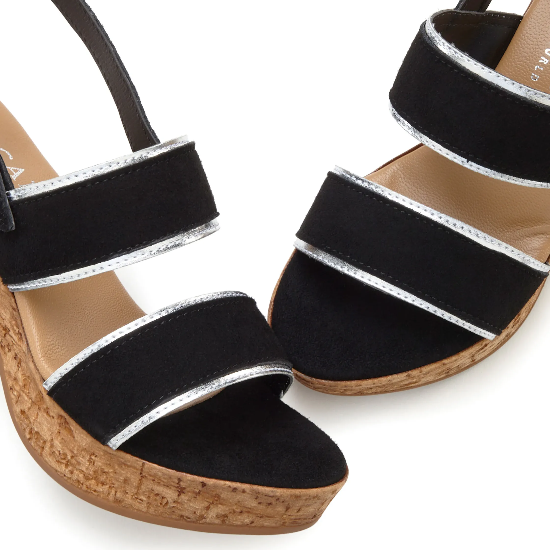 Sandalen & Sandaletten|LASCANA Sandalette schwarz/silberfarben