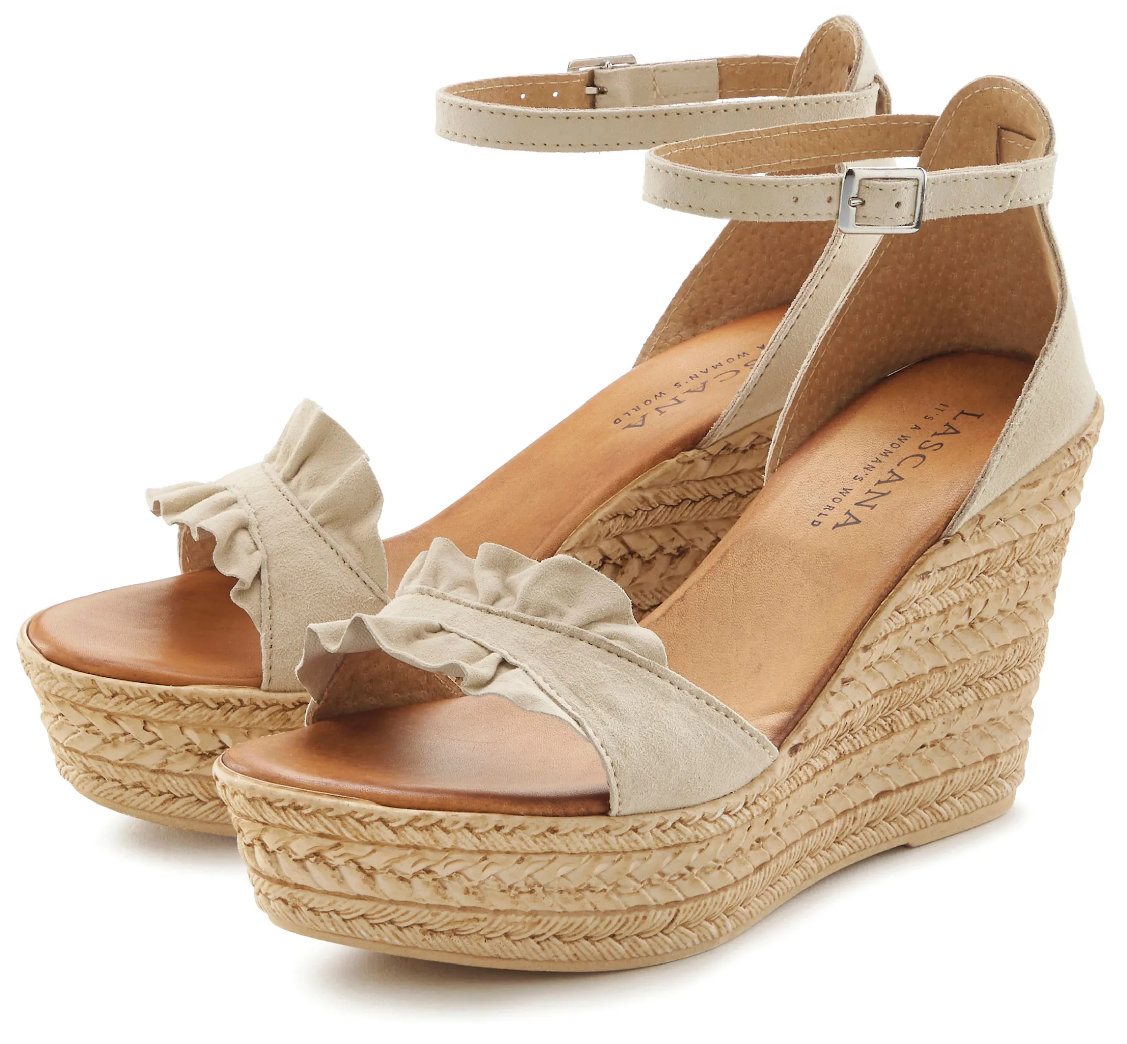 Sandalen & Sandaletten|LASCANA Sandalette beige