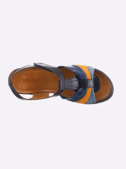 Sandalen & Sandaletten|Gemini Sandalette ganz aus Leder jeansblau