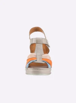 Sandalen & Sandaletten|Gemini Sandalette ganz aus Leder sesam