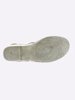 Sandalen & Sandaletten|Gemini Sandalette ganz aus Leder sesam