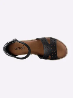 Sandalen & Sandaletten|airsoft modern+ Sandalette mit geschlossener Ferse schwarz