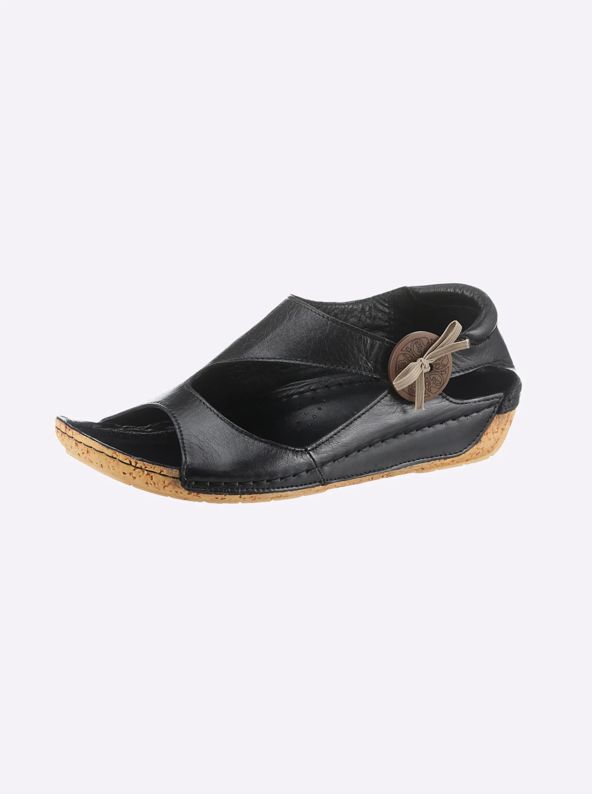 Sandalen & Sandaletten|Gemini Sandalette mit Gummizug schwarz