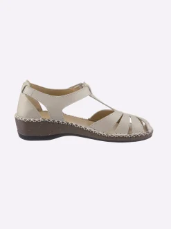 Sandalen & Sandaletten|airsoft modern+ Sandalette mit Klettverschluss vanille